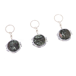 Зеркало брелок карманное двухстороннее из натурального камня Серафинит Stone Mirrors варинант исполнения - 8 | Loft Concept в Екатеринбурге