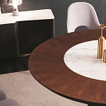 Обеденный стол круглый на чёрном фигурном основании Bosnia dinning table  варинант исполнения - 1 | Loft Concept в Екатеринбурге