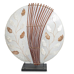 Настольная лампа из перламутра и дерева на подставке Indonesian Petal варинант исполнения - 2 | Loft Concept в Екатеринбурге