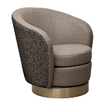 Кресло вращающееся черно-золотая рогожка Julia Armchair Golden Belt варинант исполнения - 1 | Loft Concept в Екатеринбурге