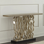 Консоль с прямоугольной столешницей и фактурным основанием Waves варинант исполнения - 1 | Loft Concept в Екатеринбурге