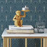 Подсвечник золотая обезьяна с блюдцем Golden Monkey варинант исполнения - 1 | Loft Concept в Екатеринбурге