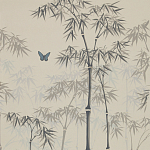 Обои ручная роспись Distant Bamboo Special Colourway on white dyed paper варинант исполнения - 2 | Loft Concept в Екатеринбурге