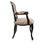 Полукресло с мягкой обивкой из льна на 4-х ножках из массива березы Gladys Armchair варинант исполнения - 1 | Loft Concept в Екатеринбурге