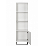 Стеллаж книжный белый с 3-мя открытыми полками и дверкой Strict Lines варинант исполнения - 2 | Loft Concept в Екатеринбурге