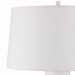 Торшер белый с тканевым абажуром на деревянном основании Graceful Silhouette варинант исполнения - 2 | Loft Concept в Екатеринбурге