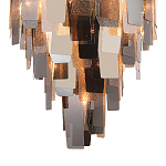 Люстра с многослойными стеклянными панелями янтарного и дымчатого цвета Textured Glass Chandelier варинант исполнения - 2 | Loft Concept в Екатеринбурге