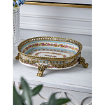 Чаша с цветочным орнаментом на бронзовых ножках Eden Garden варинант исполнения - 3 | Loft Concept в Екатеринбурге