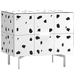 Тумба белая с рисунком Grande Graphspots варинант исполнения - 1 | Loft Concept в Екатеринбурге