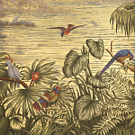 Обои ручная роспись Le Brésil Amarelo Deep Rich Gold варинант исполнения - 3 | Loft Concept в Екатеринбурге