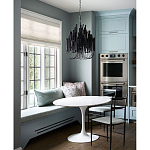 Люстра черная с несколькими ярусами деревянных палочек Bright Wooden Chandelier варинант исполнения - 5 | Loft Concept в Екатеринбурге