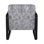 Кресло серый велюр с жесткими подлокотниками на полозьях Ashton варинант исполнения - 4 | Loft Concept в Екатеринбурге