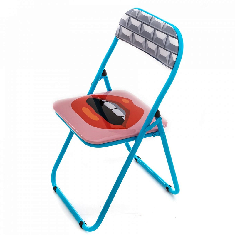 Стул Seletti Folding Chair Mouth Мульти Голубой в Екатеринбурге | Loft Concept 