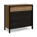 Комод 4 ящика с подсветкой на рельефном фасаде Warm Industrial варинант исполнения - 2 | Loft Concept в Екатеринбурге