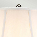 Настольная лампа с фарфоровым основанием с декоративным орнаментом и белым абажуром на темной круглой подставке Elstead Lighting варинант исполнения - 12 | Loft Concept в Екатеринбурге