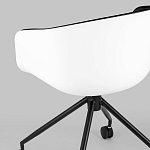 Офисное кресло из пластика с мягким сиденьем Eggshell Black варинант исполнения - 8 | Loft Concept в Екатеринбурге