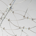 Люстра подвесная с тонкой металлической конструкцией цвета хром Quasar варинант исполнения - 4 | Loft Concept в Екатеринбурге