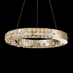 Люстра золотая в форме кольца с мозаичным хрустальным оформлением Sparks of Crystal варинант исполнения - 2 | Loft Concept в Екатеринбурге