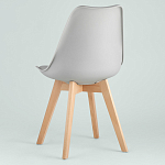 Стул с основой из пластика и мягким сиденьем Arvika Grey варинант исполнения - 4 | Loft Concept в Екатеринбурге