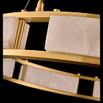 Люстра в виде кольца из натурального камня Golden Alavastor варинант исполнения - 4 | Loft Concept в Екатеринбурге