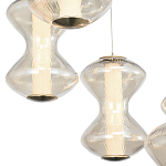 Люстра светодиодная с стеклянными волнообразными плафонами Amphora of Light варинант исполнения - 5 | Loft Concept в Екатеринбурге