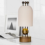 Настольная лампа в виде фонаря с белым фактурным абажуром Echoes of Light варинант исполнения - 2 | Loft Concept в Екатеринбурге