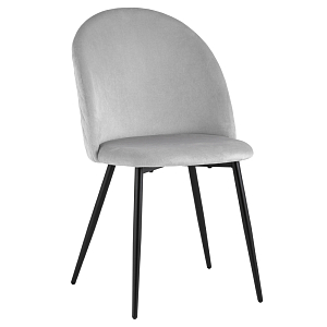 Мягкий стул в сером велюре Miruna Chair