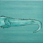 Плитка с узором Крокодил байдарочник варинант исполнения - 4 | Loft Concept в Екатеринбурге