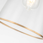 Подвесной светильник золотого цвета с колоколообразным стеклянным плафоном и декоративным элементом Elstead Lighting варинант исполнения - 3 | Loft Concept в Екатеринбурге