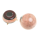 Шар декоративный на подставке из натуральных камней Змеевик и Мрамор Розовый Natural Stone Spheres 10.5 см варинант исполнения - 2 | Loft Concept в Екатеринбурге