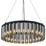 Люстра со стеклянными цилиндрическими плафонами Luminous Cylinders Smoky Round варинант исполнения - 3 | Loft Concept в Екатеринбурге