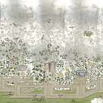 Обои ручная роспись Temple Newsam White Gold gilded silk варинант исполнения - 1 | Loft Concept в Екатеринбурге