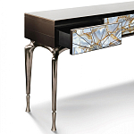 Консоль с 3-мя выдвижными ящиками и фасадом с эффектом трещины Visionnaire варинант исполнения - 1 | Loft Concept в Екатеринбурге