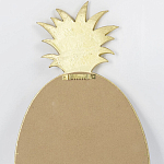 Зеркало овальной формы с золотистой рамкой и декоративной верхушкой в виде ананаса Pineapple Shine  варинант исполнения - 5 | Loft Concept в Екатеринбурге