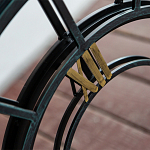 Зеркало настенное в чёрной металлической раме в виде часов Mirror Tower Clock варинант исполнения - 4 | Loft Concept в Екатеринбурге