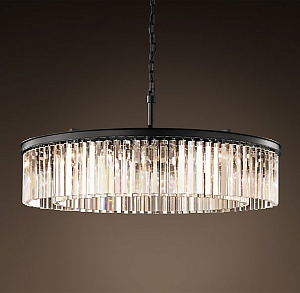 Люстра RH Rhys Clear Glass Prism Round Chandelier 80