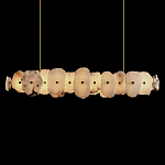 Подвесной светильник с фигурными элементами из белого алебастра Cryptocrystalline Stone варинант исполнения - 8 | Loft Concept в Екатеринбурге