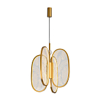 Люстра с гравировкой на акриловых плафонах Gravyura Bronze D 33 см варинант исполнения - 2 | Loft Concept в Екатеринбурге