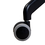 Стул с мягкой синей обивкой из велюра и подъемно-поворотным механизмом на черных колесиках Harper Blue варинант исполнения - 7 | Loft Concept в Екатеринбурге