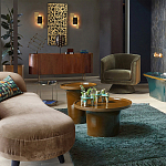 Бра с мраморным декором Marble Brass Laurel Wall Lamp варинант исполнения - 2 | Loft Concept в Екатеринбурге