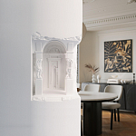 Встраиваемый в стену гипсовый светильник под покраску с колоннами и арками в античном стиле Antiquity Athena варинант исполнения - 15 | Loft Concept в Екатеринбурге