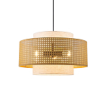 Подвесной светильник с декоративным поясом из плетеного бамбука Biuloggicu варинант исполнения - 1 | Loft Concept в Екатеринбурге