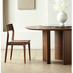 Стол обеденный круглый с двойной столешницей Walnut Wood Table варинант исполнения - 1 | Loft Concept в Екатеринбурге