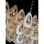 Люстра овальная с многослойными белыми и прозрачными подвесками Character Chandelier варинант исполнения - 4 | Loft Concept в Екатеринбурге