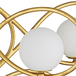 Люстра с закругленным каркасом золотого цвета и белыми плафонами Round Curl варинант исполнения - 1 | Loft Concept в Екатеринбурге