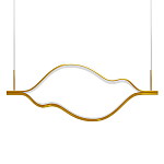 Подвесной светильник волнообразный изогнутый цвета латунь 3000К Spiral Lighting варинант исполнения - 1 | Loft Concept в Екатеринбурге