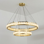 Люстра с 2-мя кольцами из натурального камня с регулируемыми плафонами Durability of Stone варинант исполнения - 2 | Loft Concept в Екатеринбурге