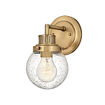 Бра для ванных комнат с прозрачным шарообразным плафоном из стекла с пузырьками на круглом основании Hinkley варинант исполнения - 1 | Loft Concept в Екатеринбурге