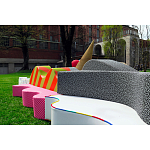 Дизайнерский модульный диван волнистой формы с цветным принтом Poltronova Superonda Sofa варинант исполнения - 37 | Loft Concept в Екатеринбурге