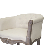 Кресло низкое в стиле прованс Бежевый Лен Louis French Armchair  варинант исполнения - 4 | Loft Concept в Екатеринбурге